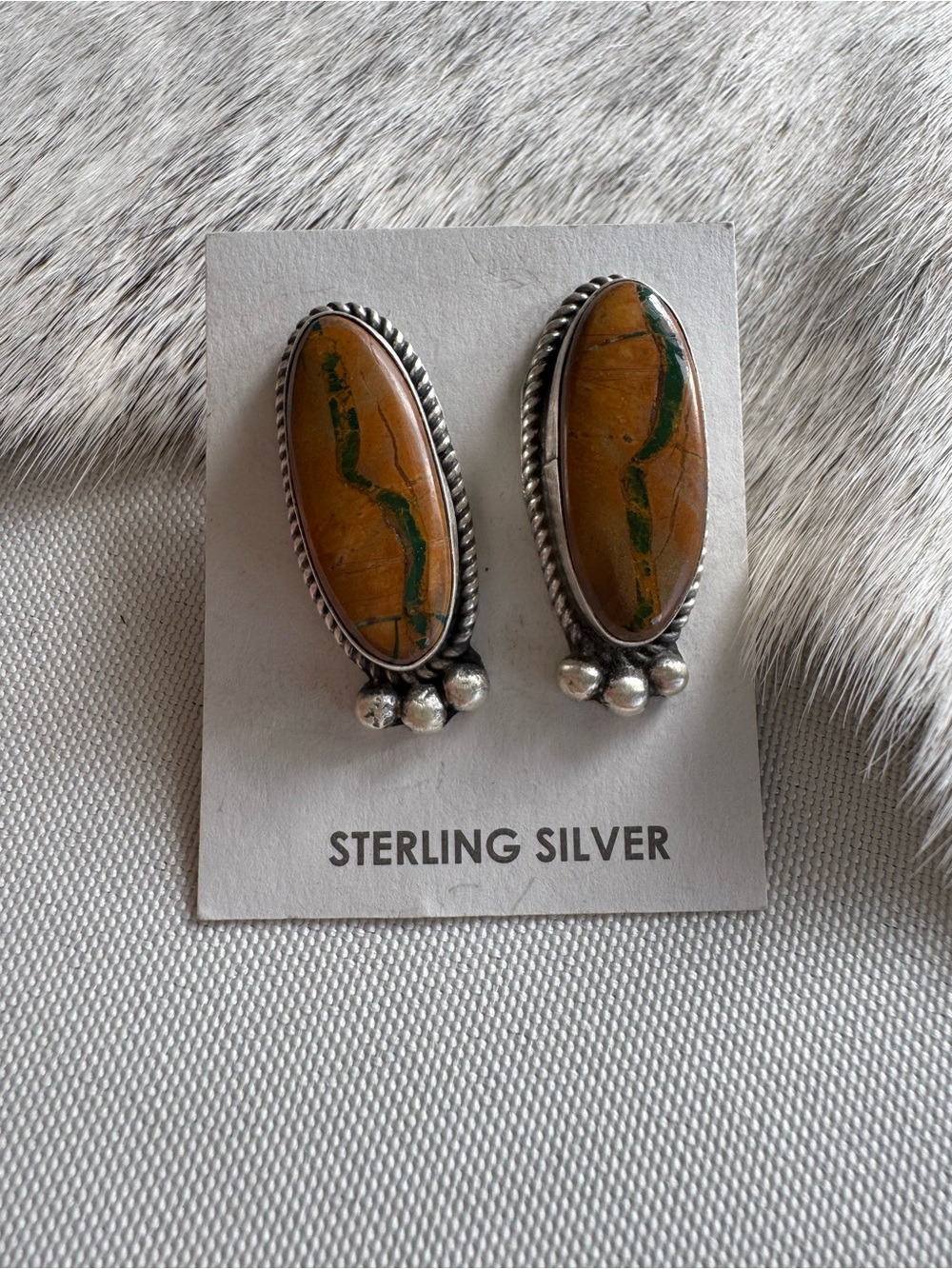 Native American Royston Ribbon Stud Earrings